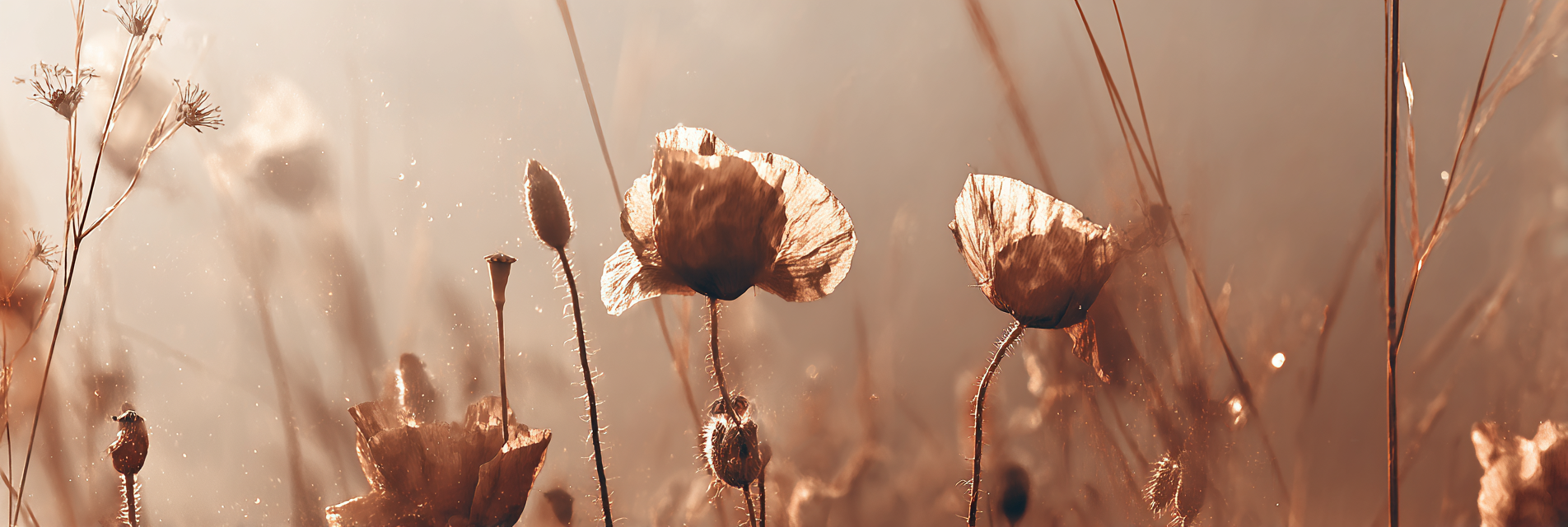 Mohn Im Goldenen Licht | Mohn  Pusteblume  Kornblume | Blumen