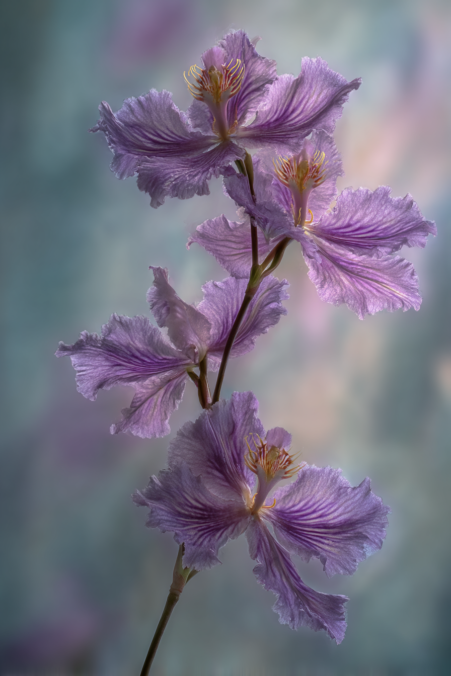 Orchideen Anemonen Pfingstrose Nahaufnahme Von Lila | Orchideen  Anemonen  Pfingstrose | Blumen