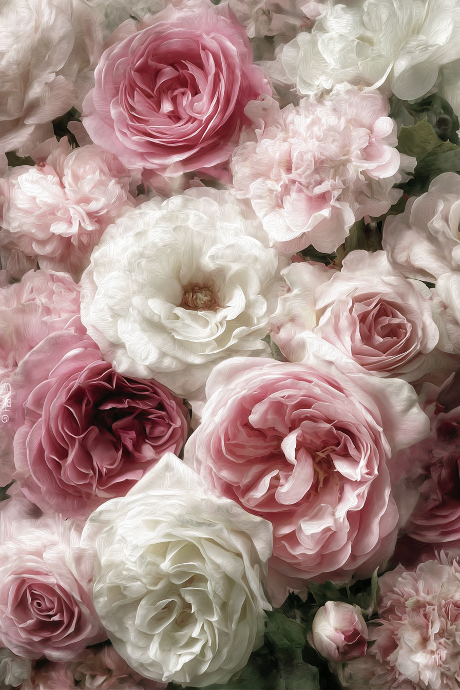Rosenarrangement In Rosa Weiss Und Creme Traumhaft Zart | Rosen Tulpen Lavendel | Blumen