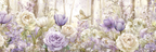 Frühlingstraum Mit Und Vogel | Rosen Tulpen Lavendel | Blumen