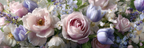 Nahaufnahme Von Strauss Mit Rosen Und Tulpen | Rosen Tulpen Lavendel | Blumen