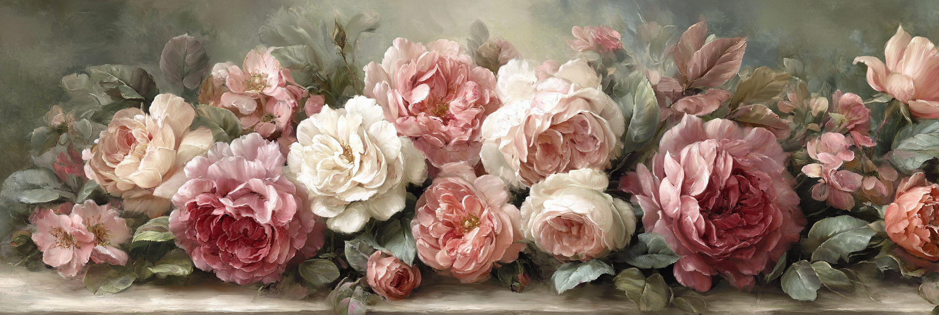 Schöner Rosenstrauss In Rosa Und Weiss | Rosen Tulpen Lavendel | Blumen
