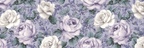 Zartes Rosenmuster Auf Lavendel Hintergrund | Rosen Tulpen Lavendel | Blumen