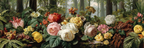 Garten Mit Vielen Rosen Und Nebeligem Hintergrund | Rosen Tulpen Lavendel | Blumen