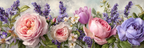 Kunstwerk Mit Pfingstrosen Tulpen Und Anderen Blüten | Rosen Tulpen Lavendel | Blumen