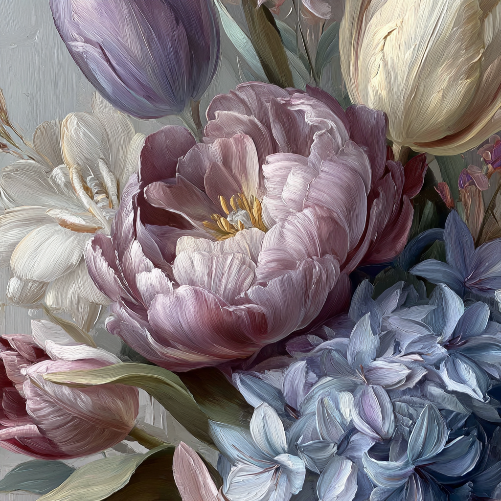 Schöne Frühlings Mit Tulpen Und Pfingstrosen | Rosen Tulpen Lavendel | Blumen