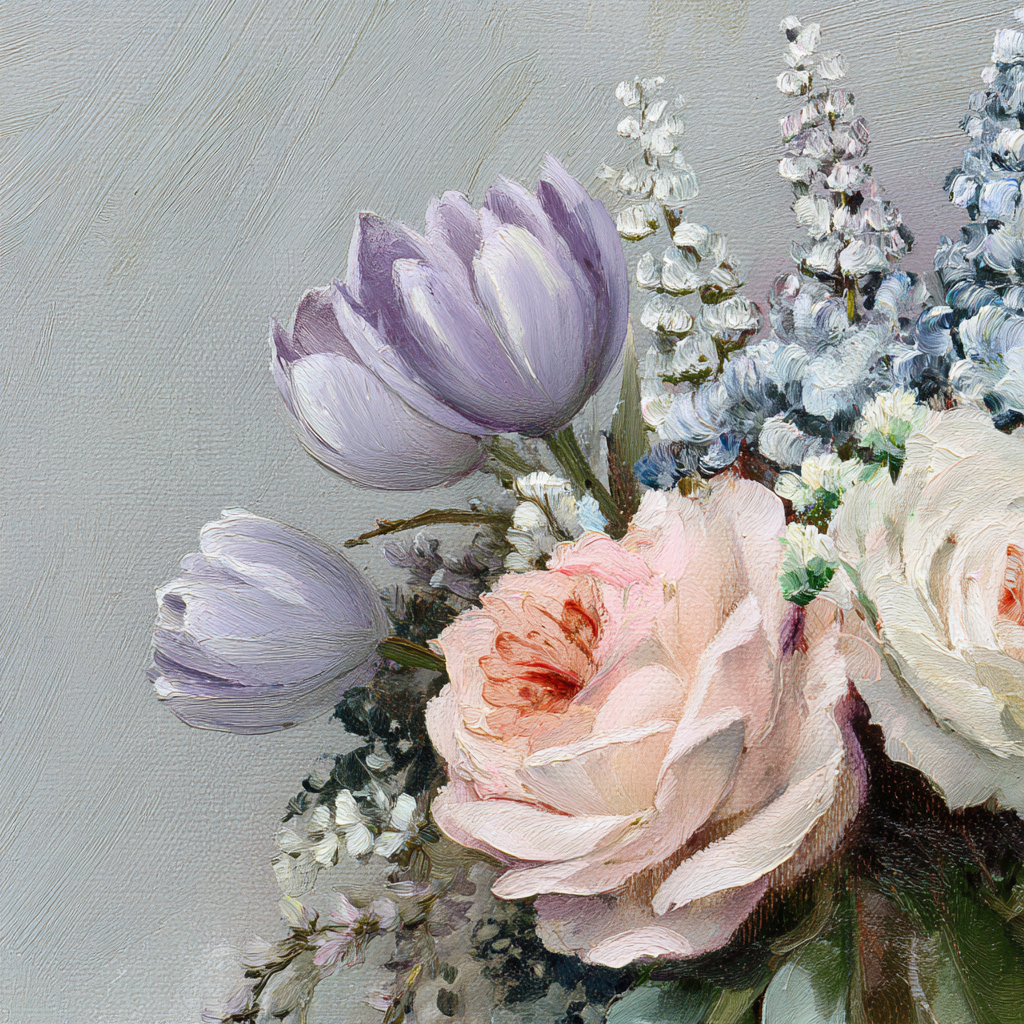 Zarter Strauss Mit Lavendel Und Rosigen Rosen | Rosen Tulpen Lavendel | Blumen