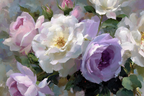 Arrangement Aus Rosen In Rosa Weiss Und Lavendel | Rosen Tulpen Lavendel | Blumen