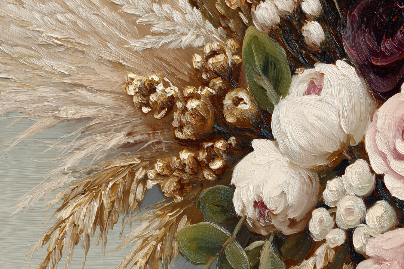 Trocken Retro Flowers Gesteck Detail Malerischer Stil | Trockenblumen Retro Flowers | Blumen