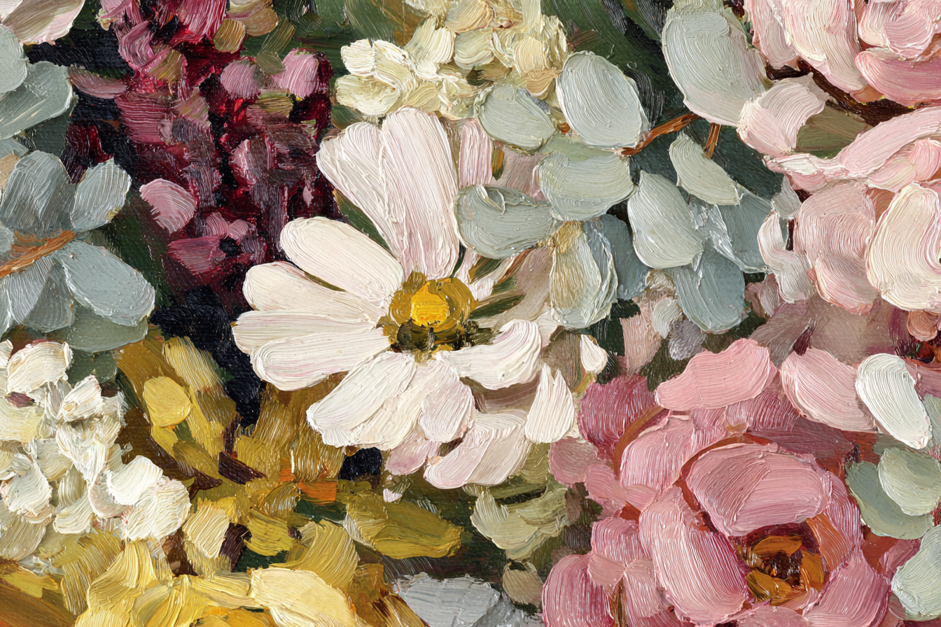 Trocken Retro Flowers Impressionen Naheaufnahme Von Farbevollen Blüten Mit Texturiertem Stil | Trockenblumen Retro Flowers | Blumen