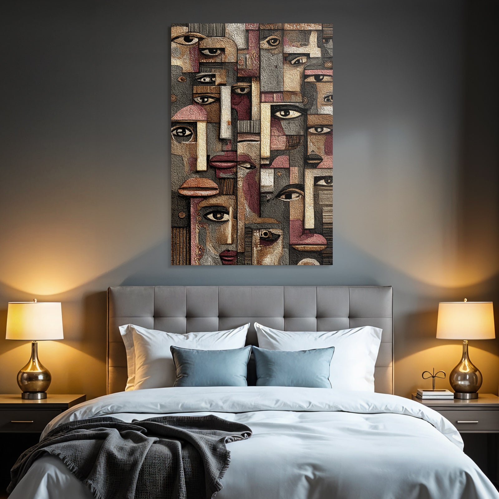Abstrakte Gesichter Farben Formen Texturen