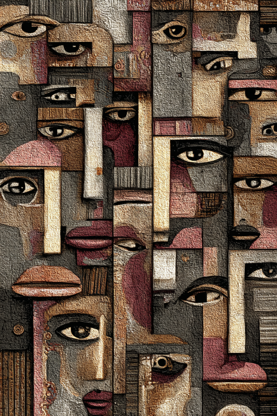 Abstrakte Gesichter Farben Formen Texturen | Boho Eklektisch | Einrichtungsstile