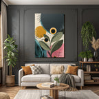 Abstrakte Kunst Geometrisch Farben Blaetter