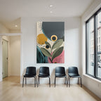 Abstrakte Kunst Geometrisch Farben Blaetter