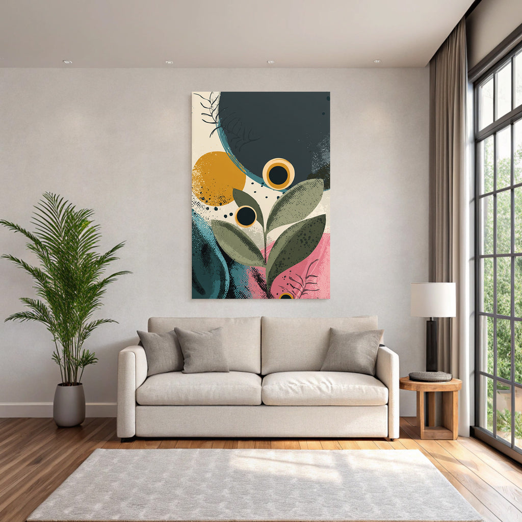 Abstrakte Kunst Geometrisch Farben Blaetter