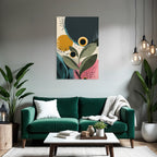 Abstrakte Kunst Geometrisch Farben Blaetter