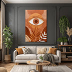 Auge Sonne Blatt Illustratio Orange Erde Tones