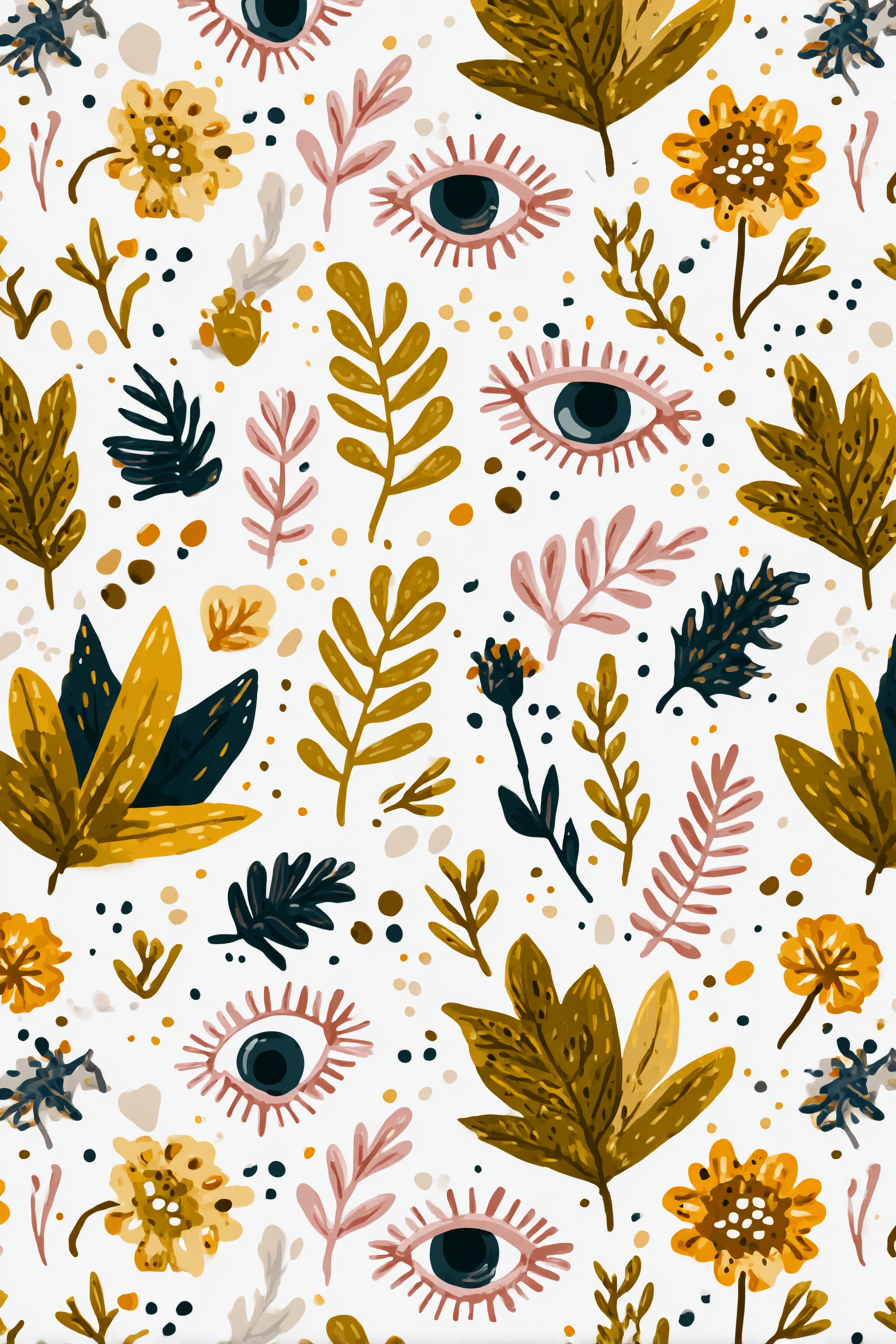 Blumen Und Augen Auf Weissem Hintergrund | Boho Eklektisch | Einrichtungsstile