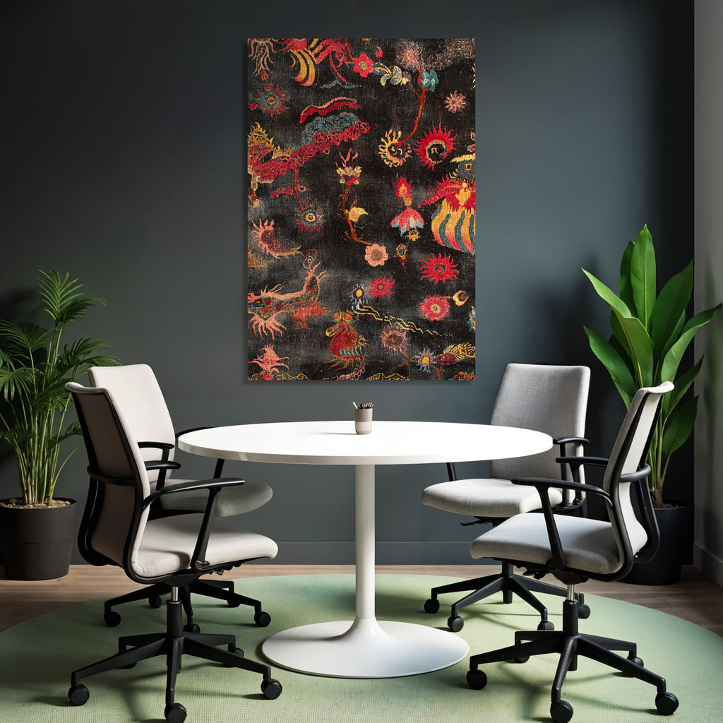 Dekorativer Stoff Mit Floralen Motiven