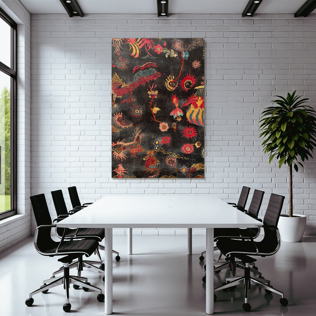 Dekorativer Stoff Mit Floralen Motiven