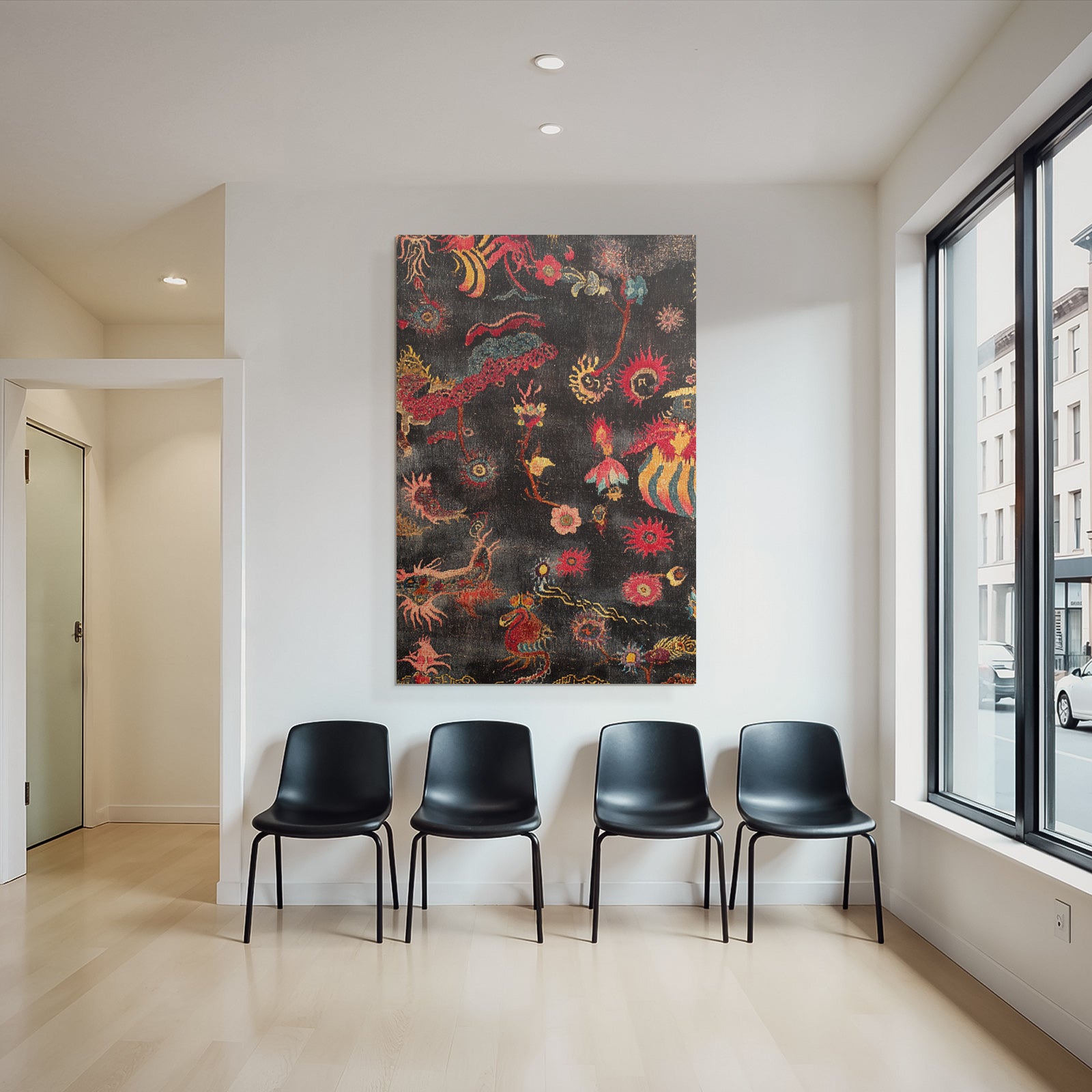 Dekorativer Stoff Mit Floralen Motiven