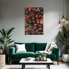 Dekorativer Stoff Mit Floralen Motiven