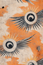 Dekoratives Sonnenmotiv Auf Orange Hintergrund | Boho Eklektisch | Einrichtungsstile