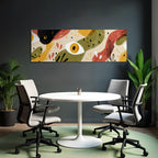 Abstrakte Illustration Mit Bunten Formen Und Augen