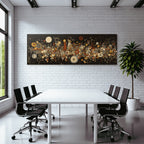 Abstrakte Kunst Bunte Formen Muster Dunkler Hintergrund