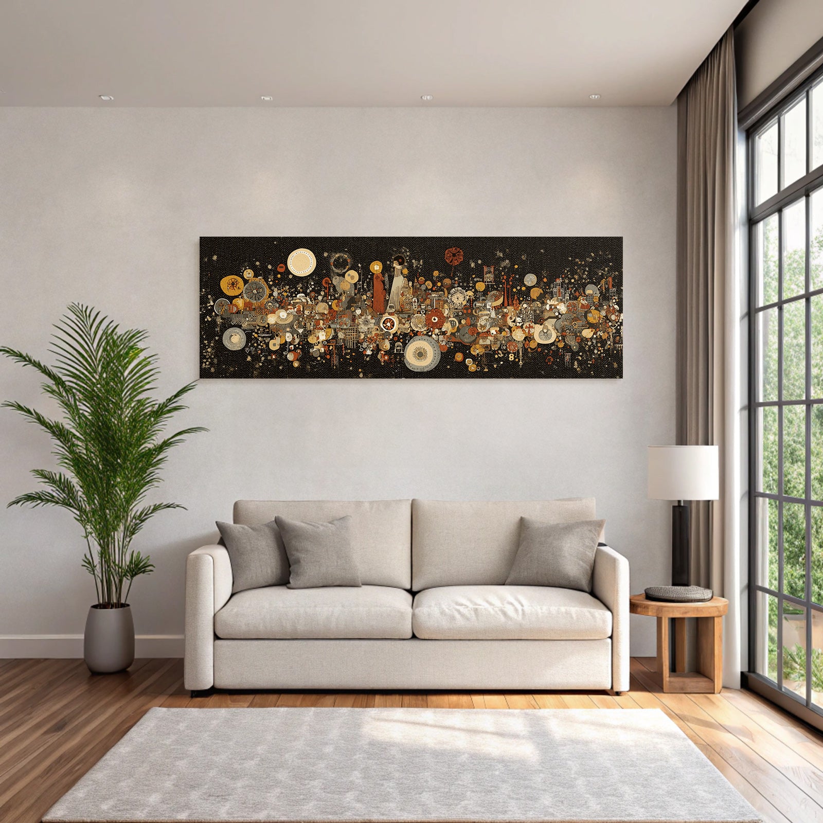 Abstrakte Kunst Bunte Formen Muster Dunkler Hintergrund