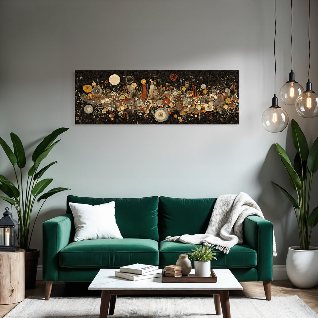 Abstrakte Kunst Bunte Formen Muster Dunkler Hintergrund