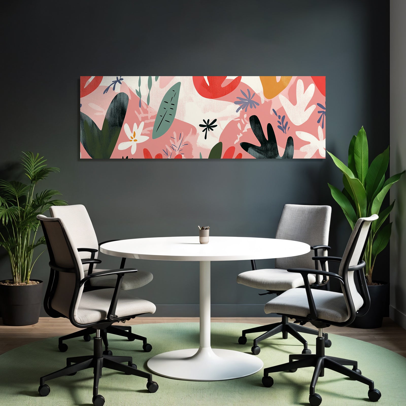 Bunte Laub Und Blumenmuster