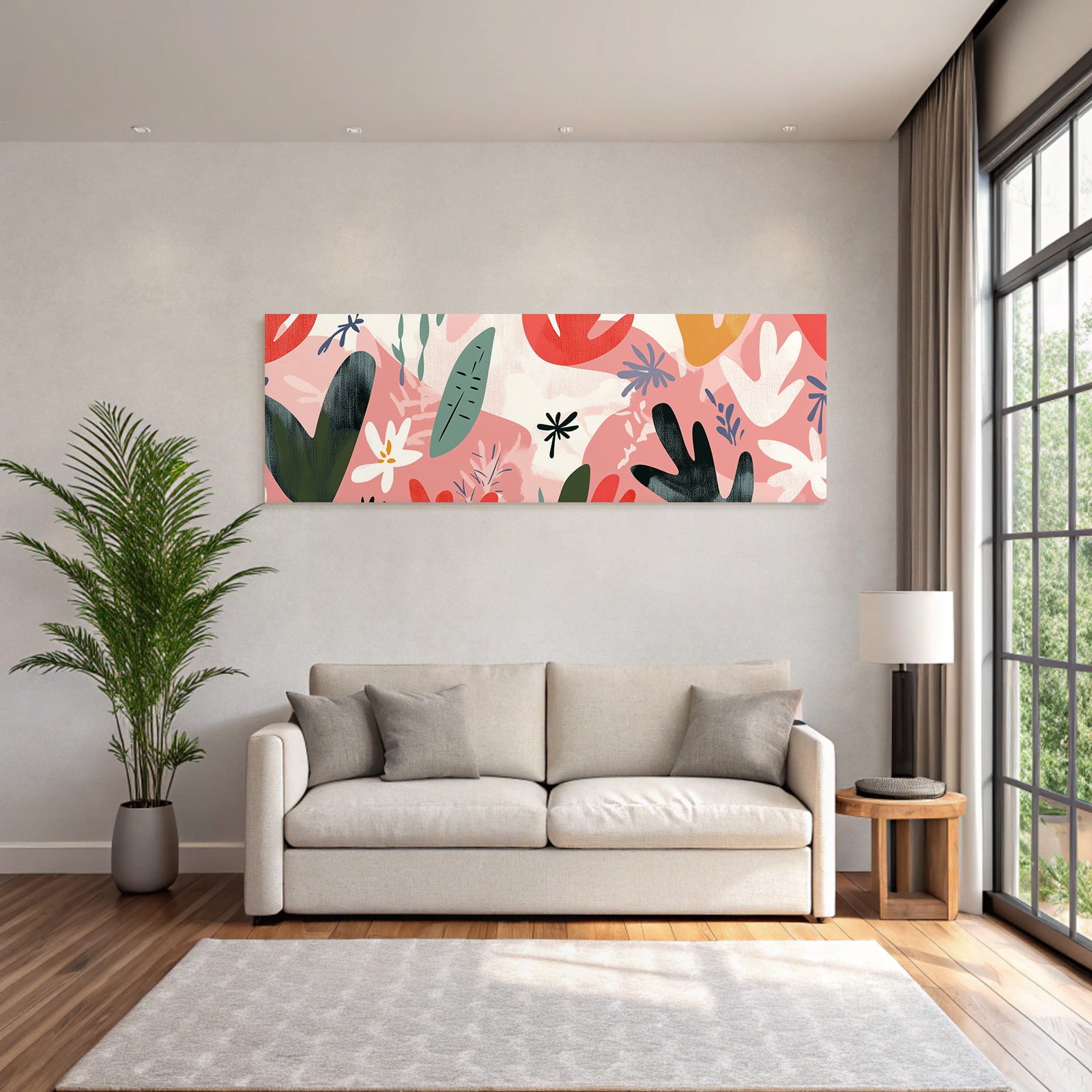 Bunte Laub Und Blumenmuster