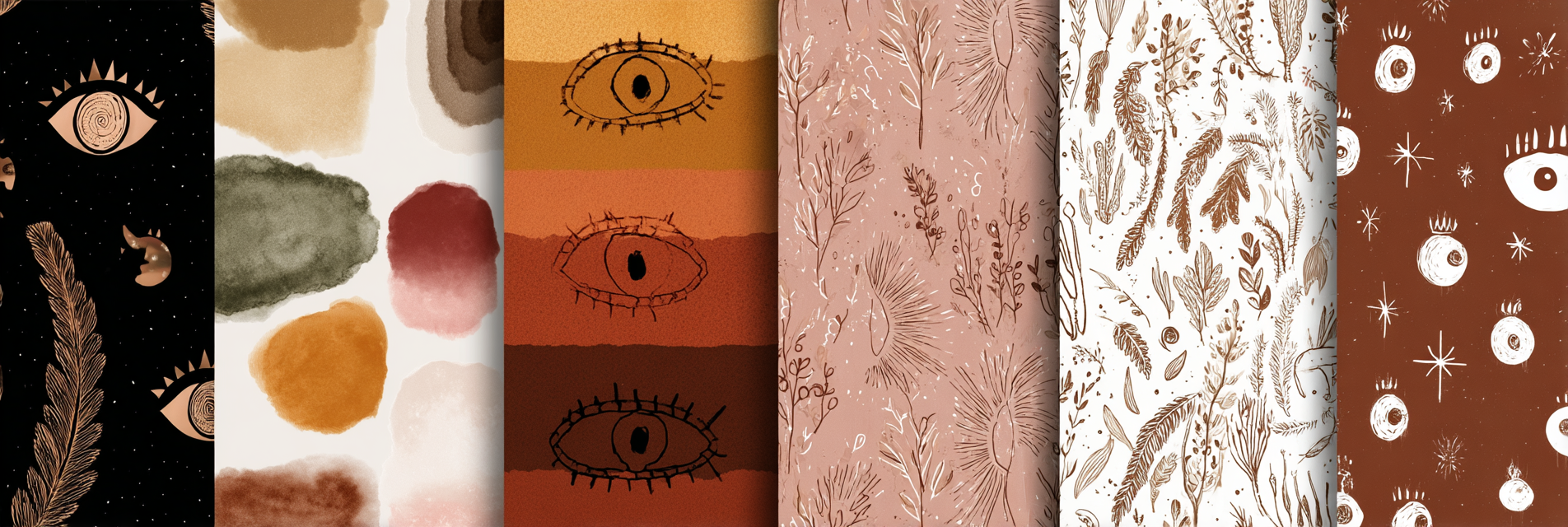 Geometrische Muster Designs Textil Tapete | Boho Eklektisch | Einrichtungsstile