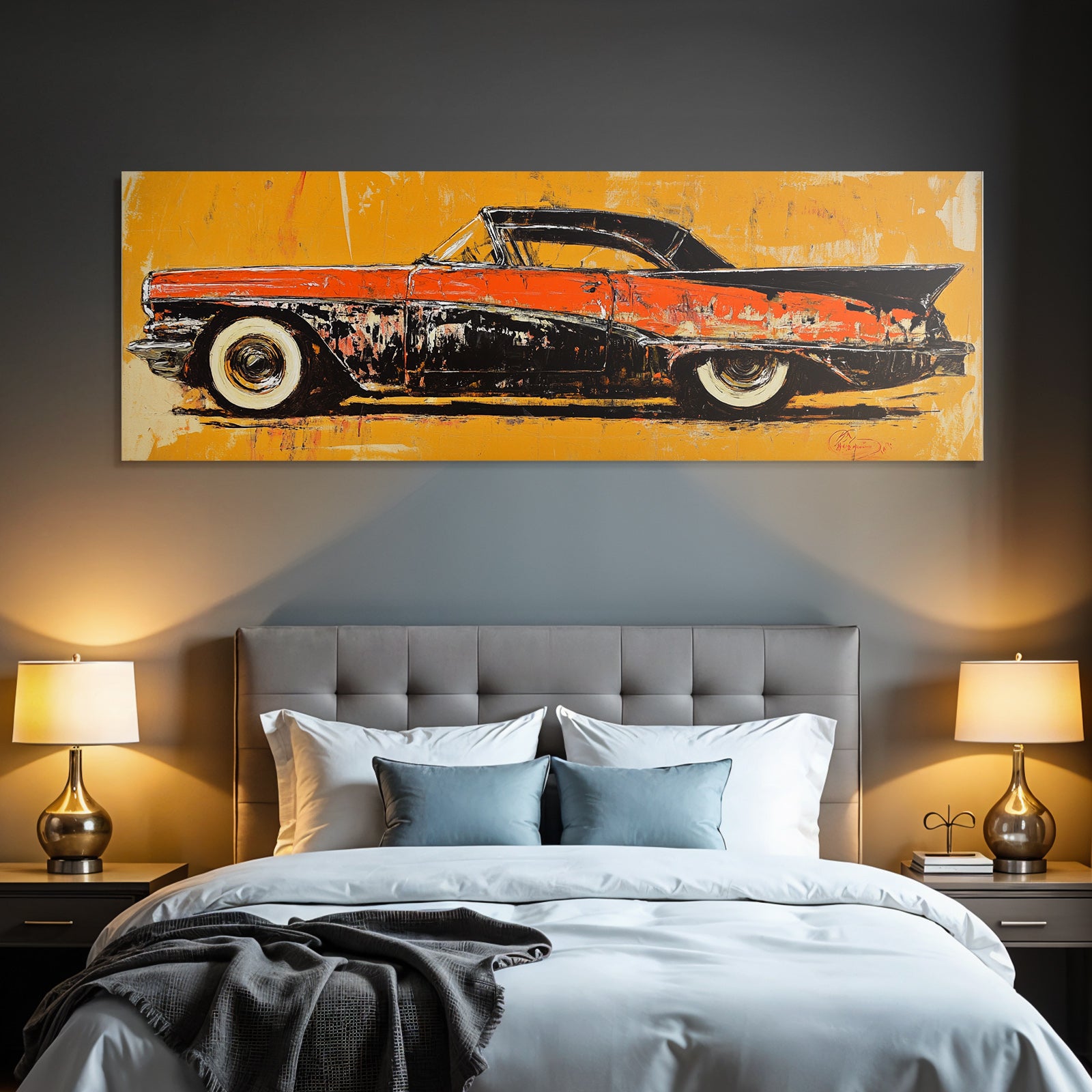 Kuenstlerische Darstellung Klassischerautos