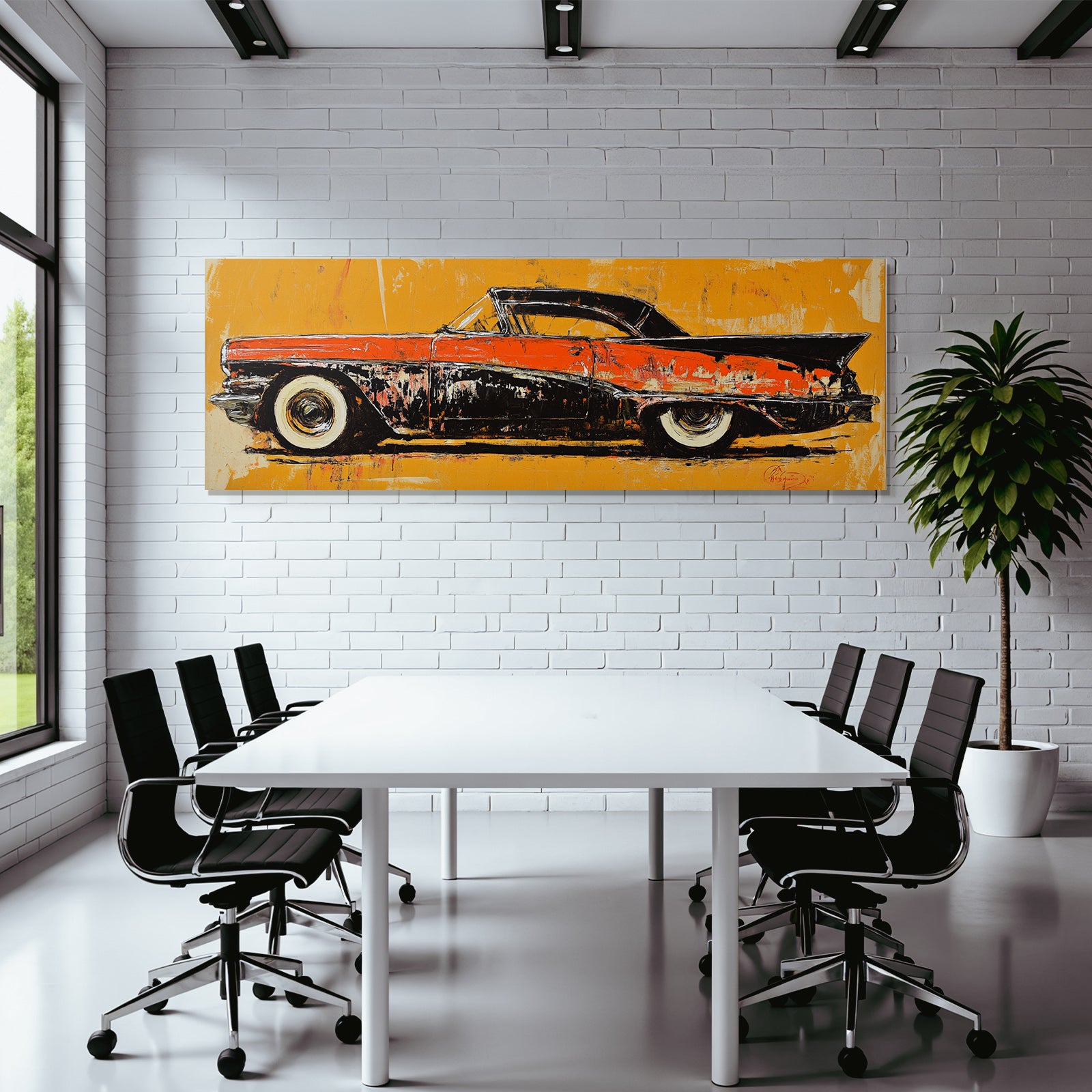 Kuenstlerische Darstellung Klassischerautos