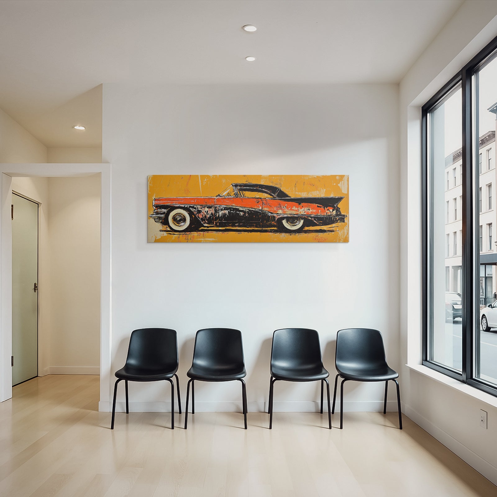 Kuenstlerische Darstellung Klassischerautos