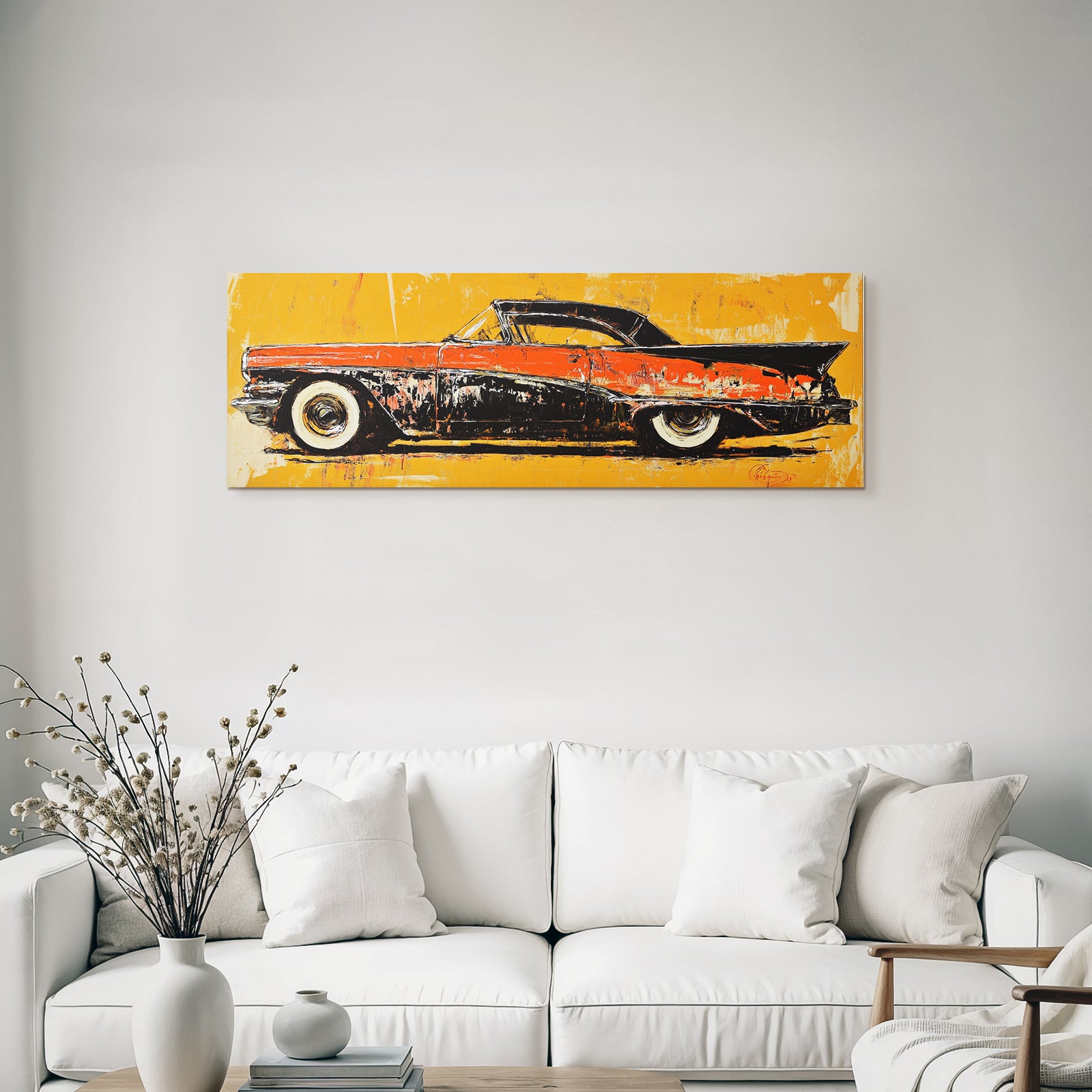 Kuenstlerische Darstellung Klassischerautos
