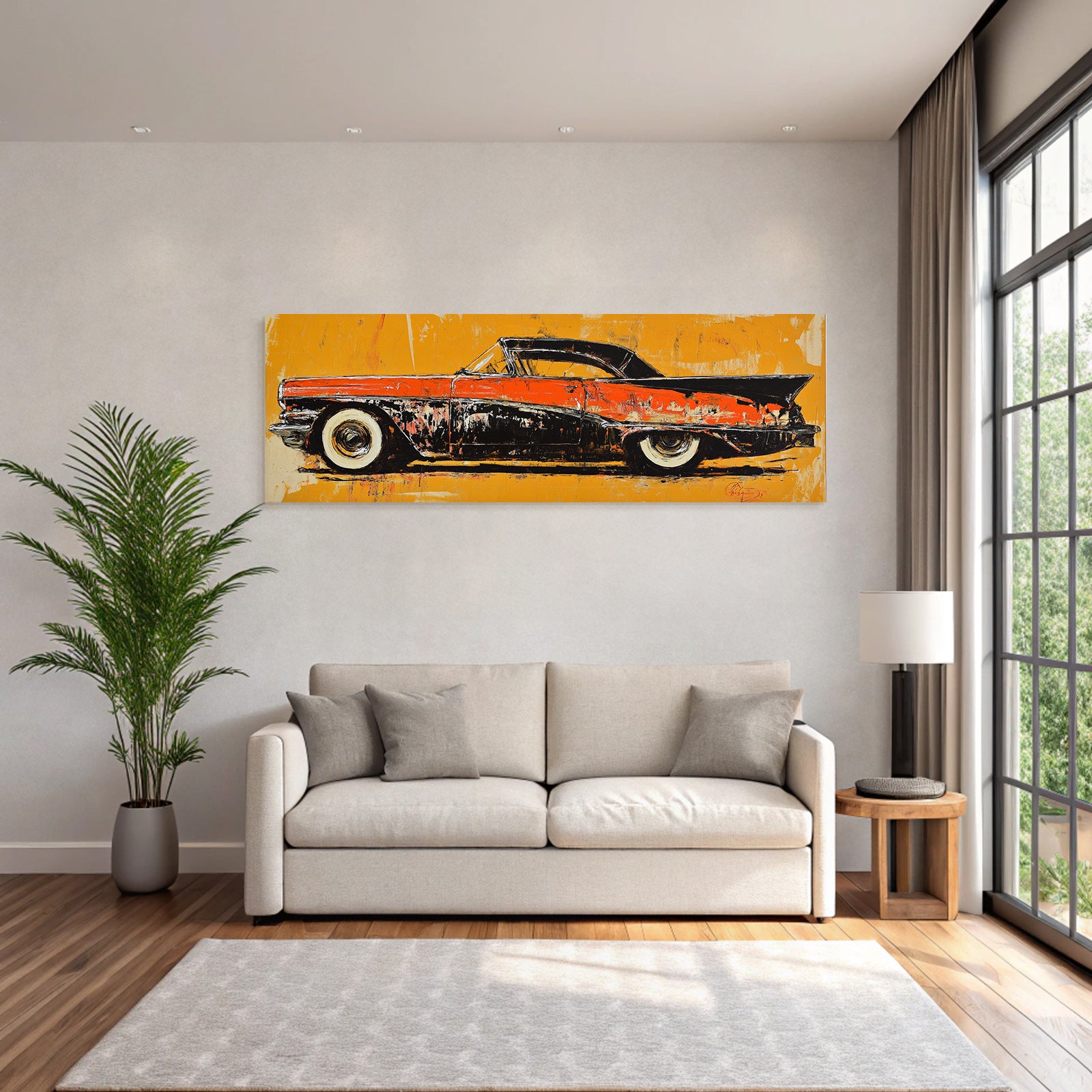 Kuenstlerische Darstellung Klassischerautos