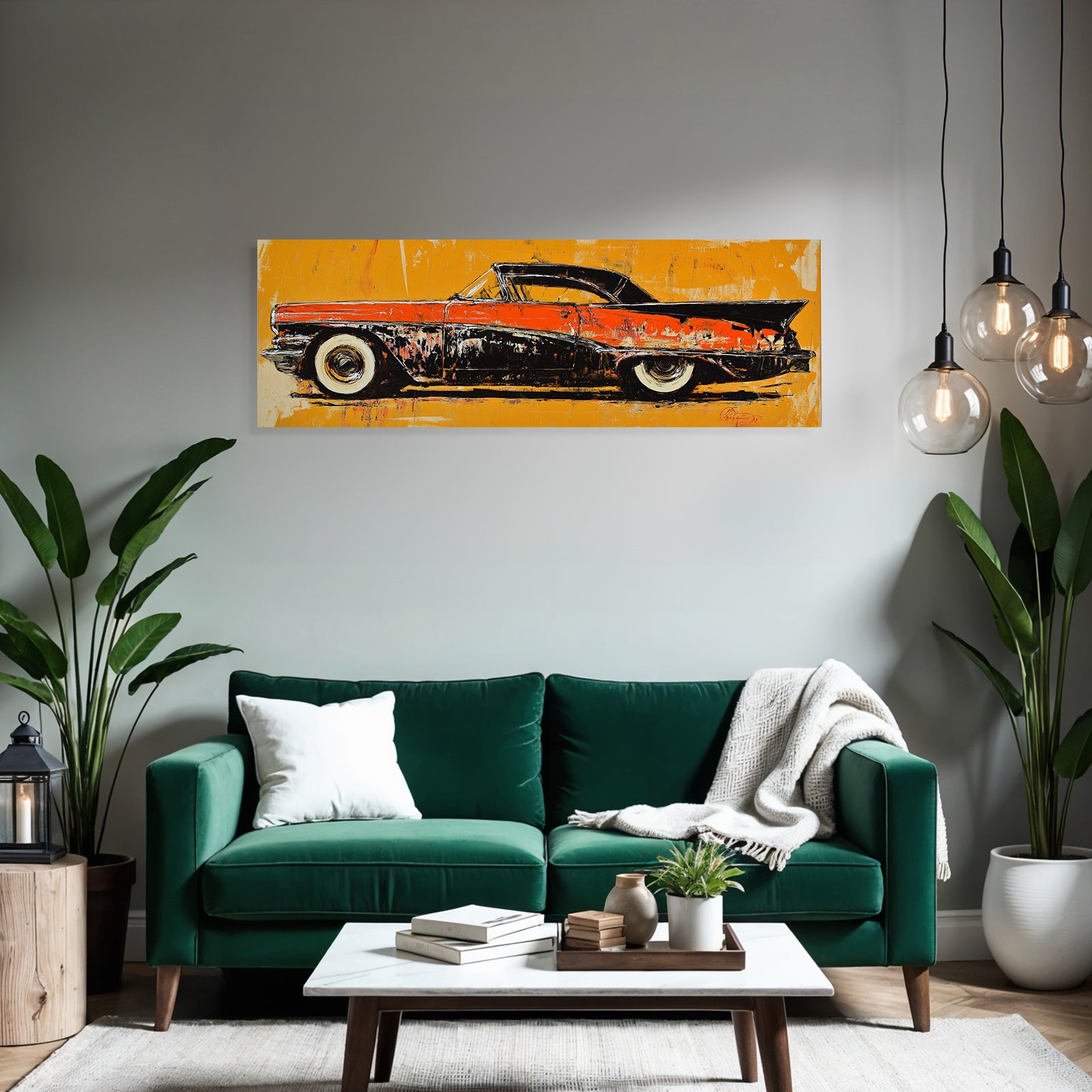 Kuenstlerische Darstellung Klassischerautos