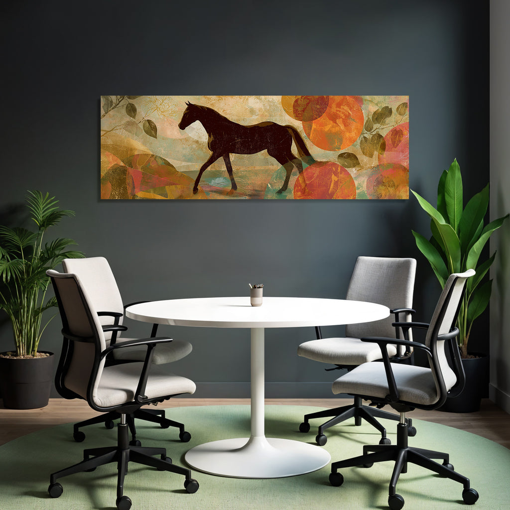Kunstvolles Pferd Buntes Abstraktes Hintergrund
