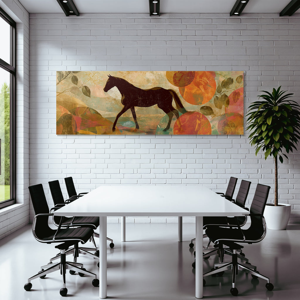 Kunstvolles Pferd Buntes Abstraktes Hintergrund