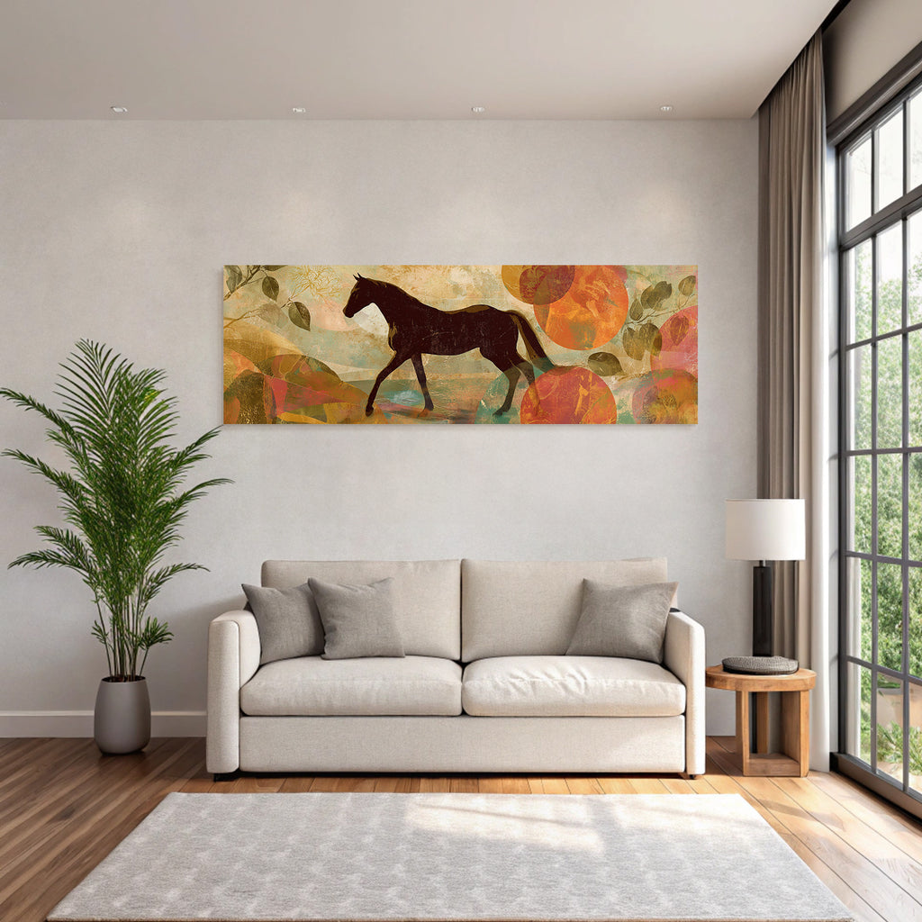 Kunstvolles Pferd Buntes Abstraktes Hintergrund