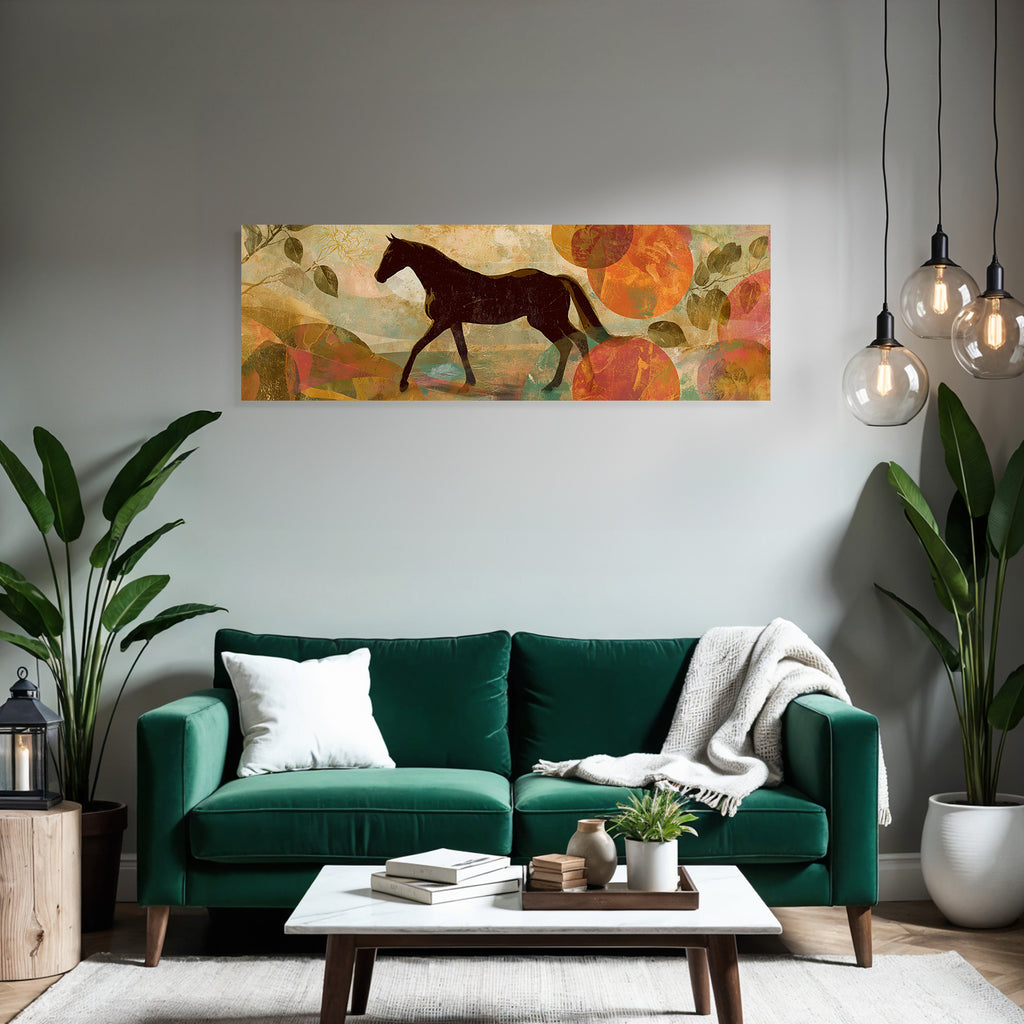 Kunstvolles Pferd Buntes Abstraktes Hintergrund