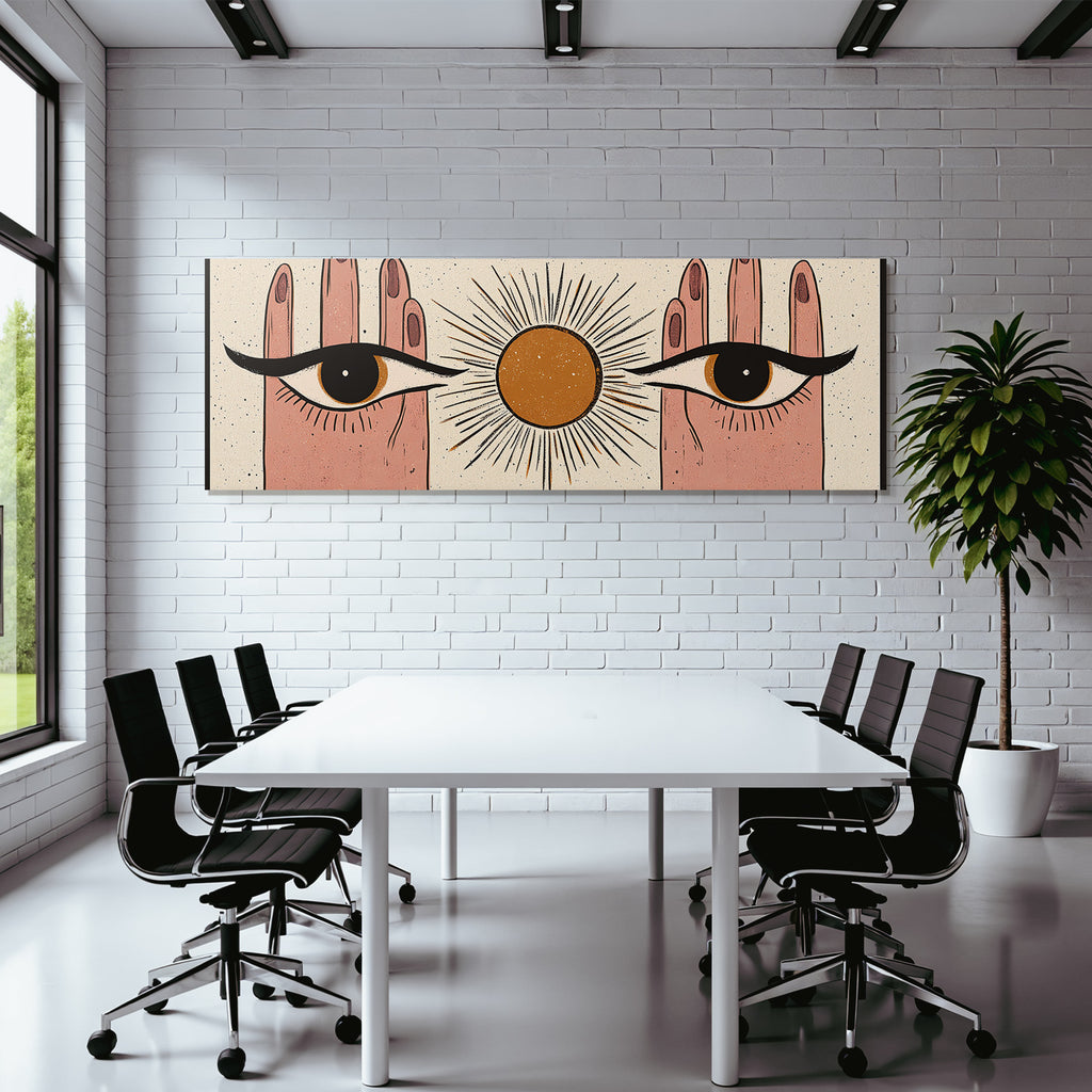Zwei Augen Haende Sonne