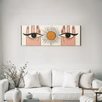 Zwei Augen Haende Sonne