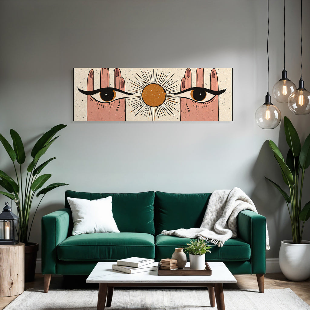 Zwei Augen Haende Sonne