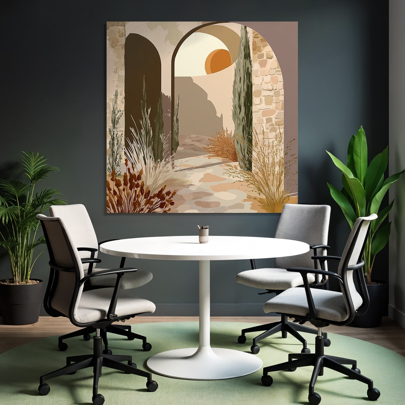 Architektur Bogen Mit Hintergrund Pflanzen Sonne