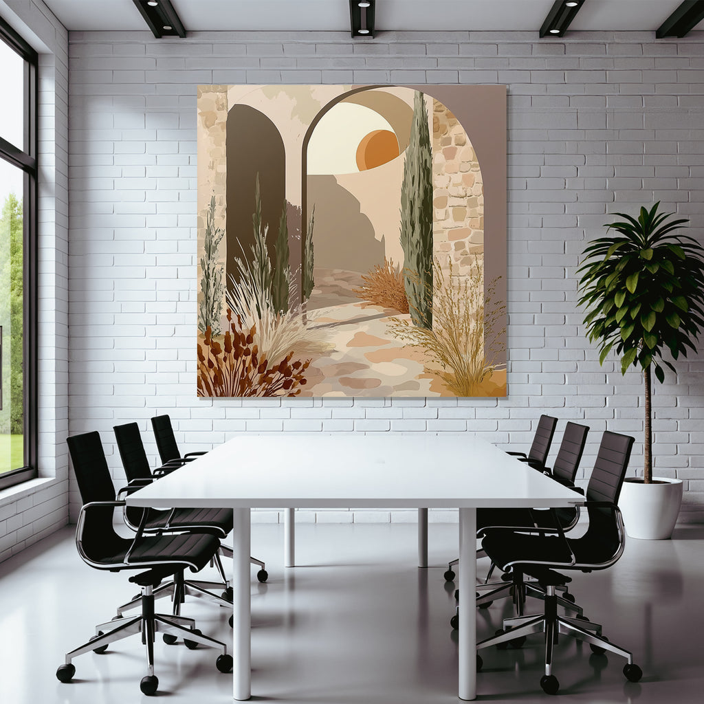 Architektur Bogen Mit Hintergrund Pflanzen Sonne