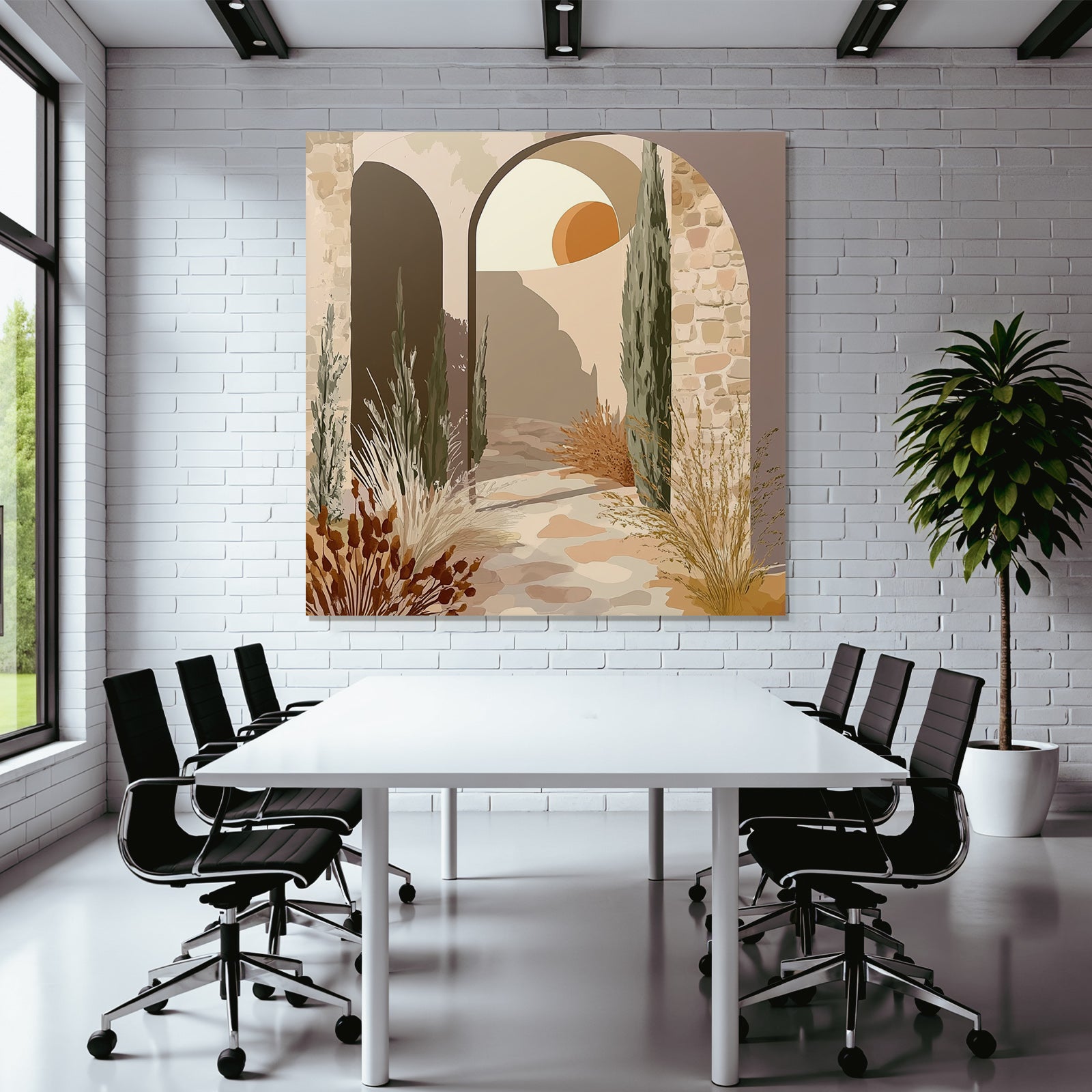 Architektur Bogen Mit Hintergrund Pflanzen Sonne